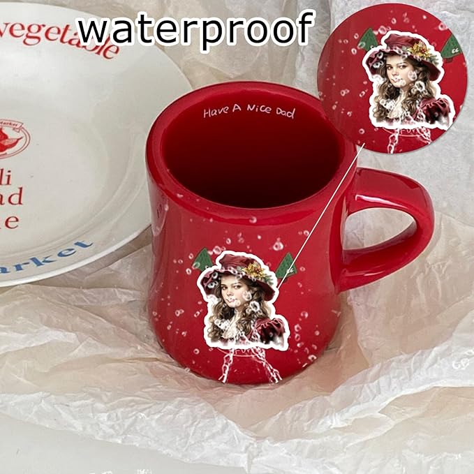 100 Pcs Vintage Christmas Stickers.Waterproof Santa Stickers for Scrapbook Junk Journal Collage DIY Crafts,Vinyl Winter Holiday Stickers for Water Bottles Laptops,Phone Case