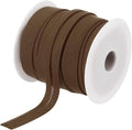 MECCANIXITY 1/2 Inch Single Fold Bias Tape Polyester Continuous Bulk Bias Tape for Sewing, Seaming Quilting Hemming Binding Crafts (Brown 25 Yards)