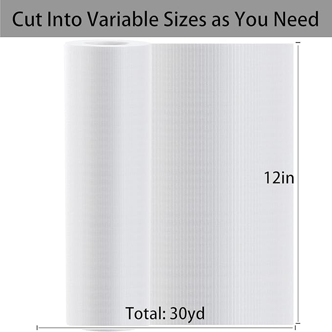 Water Soluble Stabilizer for Embroidery Topping Film (12 in x 30 yd Roll), Seneme 35um Clear Embroidery Stabilizers - Wash Away Embroidery Stabilizer for Machine Embroidery Stabilizer and Hand Sewing