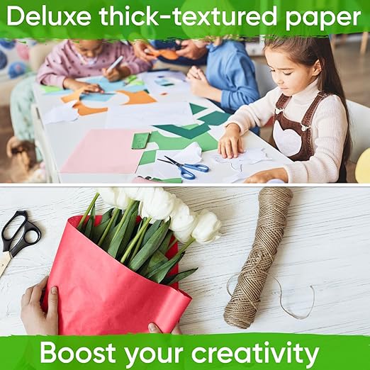 18" x 1200" (100 ft) Pack of 12 Rolls USA Made Multi-Color Kraft Paper Rolls Set, 45 lbs – Colored Paper for Arts and Crafts, DIY Projects, Gift Wrapping, Packing