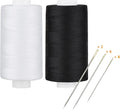 Simthread All Purpose Thread Polyester 400 Yards Each (1 White 1 Black)