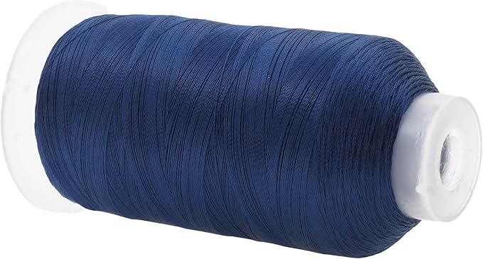 Mandala Crafts Denim Heavy Duty Thread - 1500 Yds Tex 70 Bonded Polyester Threads for Sewing Drapery, Jeans, Leather, Hair, Outdoor Marine Upholstery