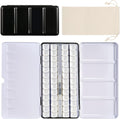 PEVART Watercolor Tin Palette, Metal Empty Paint Case with 52 PCS Empty Half Pans and a Water color Pen Suitable for DIY Travel Watercolor Palette, Acrylic and Oil Painting