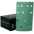 Serious Grit - 3" x 5" (80mm x 133mm) 14-Hole 400 Grit Sanding Sheets - Fits Festool RTS 400 & Mirka Deos 353 - Heavy-Duty Hook & Loop Film Abrasives - Sandpaper for Sheet Sanders - 50 Pack Box