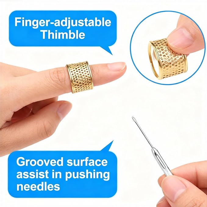 Steel Needles for Hand Sewing, Steel Sewing Needles Kit, 34Pcs Big Eye Steel Needles Set - Long & Thin Handmade Quilting & Sewing Needles Kit for DIY Sewing, for DIY Threaded Projects (37Pcs)