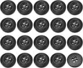 uxcell 50Pcs Wooden Buttons, 23mm(7/8") 4 Hole Round Wood Sewing Button Craft for Sewing DIY Craft Clothing, Black