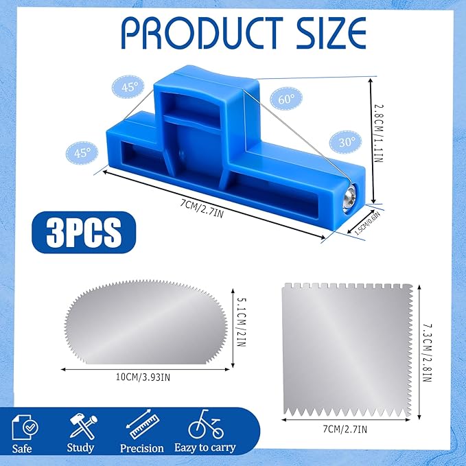 3Pcs Angle Cutting Clay Tool Steel Wire Bevel Cutter Small Pottery Angle Cutter Plastic Pottery Trimming Tools Blue Plastic Ceramic Wire Cutters for Pottery, Ceramics, and Sculpting, 2.7 x 1.1 inches