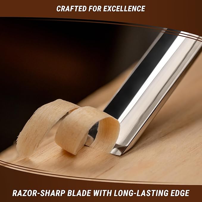 BeaverCraft Wood Carving Gouge K5/12 Woodworking Hand Chisel Compact Wood Carving Knife for Beginners and Profi