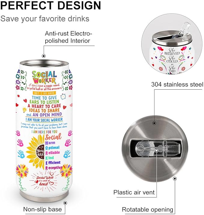 Social Worker Tumbler for Women, Social Workers Gifts for Office Decor 17oz Tumbler Mug, Appreciation Gifts for Social Works Practitioner, Birthday Graduation Gift Ideas for BSW MSW DSW