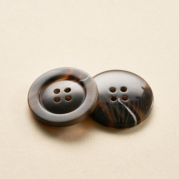 Sewing Buttons - Craft Buttons, 5 Sizes of 100 Pcs Versatile Buttons for Sewing, DIY Projects and Holiday Decoration (Brown)