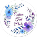 (Made in MA) Custom Round Flower wreath Sticker Labels - Personalized Customized Stickers for Birthday Baby and Labels Product Boxes Wedding Shower Labels