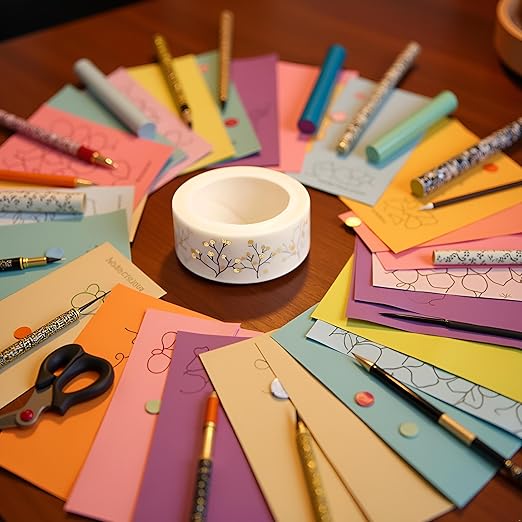 2Pcs Washi Tape Set, Washi Masking Decorative Tapes, Decorative Craft Tape Collection, Decorative Writable Craft Tape, Masking Tape for Party Supplies, Scrapbooking Supplies Golden Craft Supplies