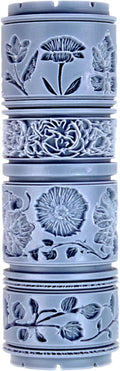 Victorian Garden Panels Clay Texture Roller (4") - Seamless Border Set #01 - Embossing Pattern Roller for Polymer & Ceramic Clay, Pottery & Crafts