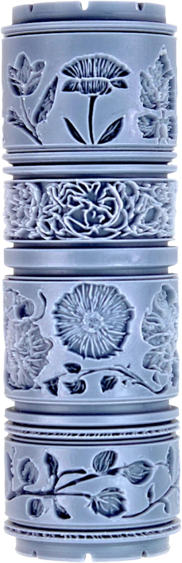 Victorian Garden Panels Clay Texture Roller (4") - Seamless Border Set #01 - Embossing Pattern Roller for Polymer & Ceramic Clay, Pottery & Crafts