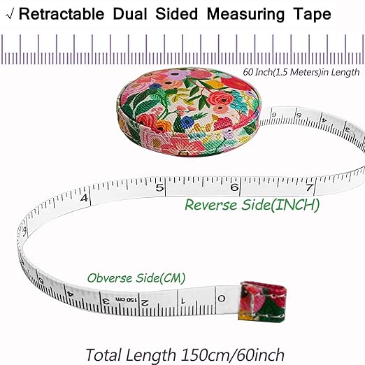 Tape Measure for Body Measuring Fabric Sewing Tailor Ruler Flexible Soft Pocket Small Mini Body Measurement Cloth Measuring Tape 60 Inch Premium Leather Retractable Tape Measure