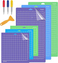 6PCS Cutting Mats Compitable with Explore Air 2/Air/One/Maker 3/Maker 3PCS 12x24 Sticky Mats Long 3PCS 12x12 Cricket Mats & Blades Standard Grip Light Grip Strong Grip Variety Pack Mats Accessories