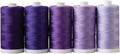 Connecting Threads 100% Cotton Thread Sets - 1200 Yard Spools (Set of 5 - Purple Persuasion)