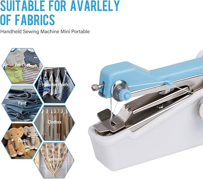 Handheld Sewing Machine CS101,Sewing Machines for Beginners,Portable Electric Mini and Samll Hand Held Sewing Machines Kit for Adults and Kids