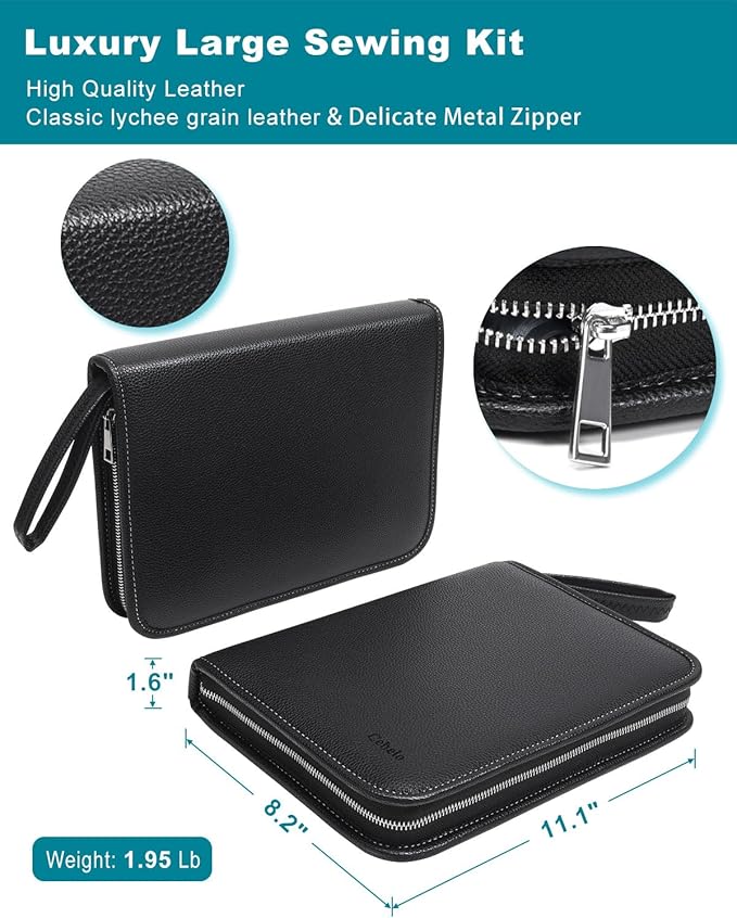 Cebelo Large Sewing Kit for Adults: 232Pcs Sewing Supplies for Hand Mending Clothes Emergency Repair for Home Travel Dorm - 2026 Christmas Gifts for Mom Grandma Students Beginner (Black)