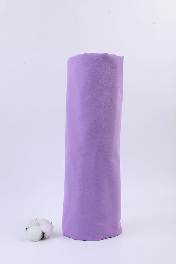 Purple Cotton Fabric for Sewing 59 Inch Wide Natural 100% Cotton Poplin Fabric by The Yard Soft Embroidery Cotton Material Apparel Cloth (Purple, 1 Yard)