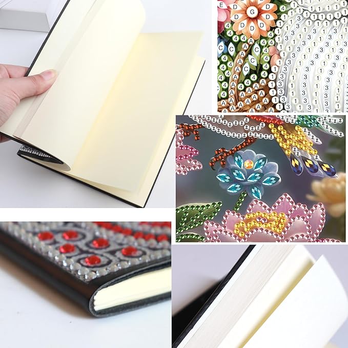 DIY Diamond Painting Notebook Kit, Theme of Birds, Special Shaped Diamond Art Notebook Journal Sketchbook for Writing & Drawing
