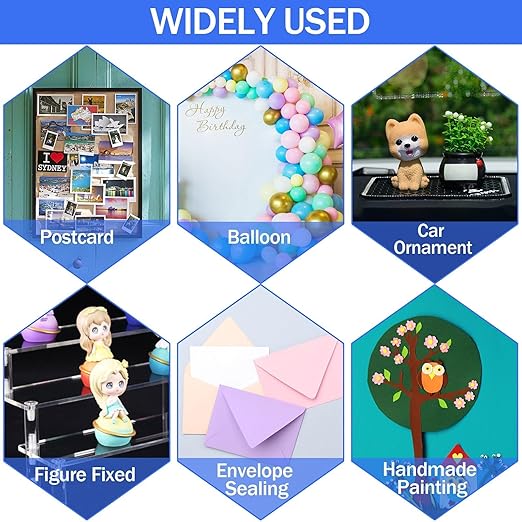 JANYUN 560 Pcs Double Sided Sticky Dots Removable Square Putty Clear Double Sided Tape for Crafts No Trace Sticky Tack Adhesive Tape (Square10 mm)