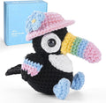 CrochetBox Crochet Kit for Beginners Adults - Toucan Starters Crochet Kit, Beginners Crocheting Kitting for Adults Teen, Craft Gifts with Crochets Yarns, Hook, Step-by-Step Video, Instruction