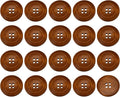 uxcell 50Pcs Wooden Buttons, 35mm(1 3/8") 4 Hole Round Wood Sewing Button Craft for Sewing DIY Craft Clothing, Coffee