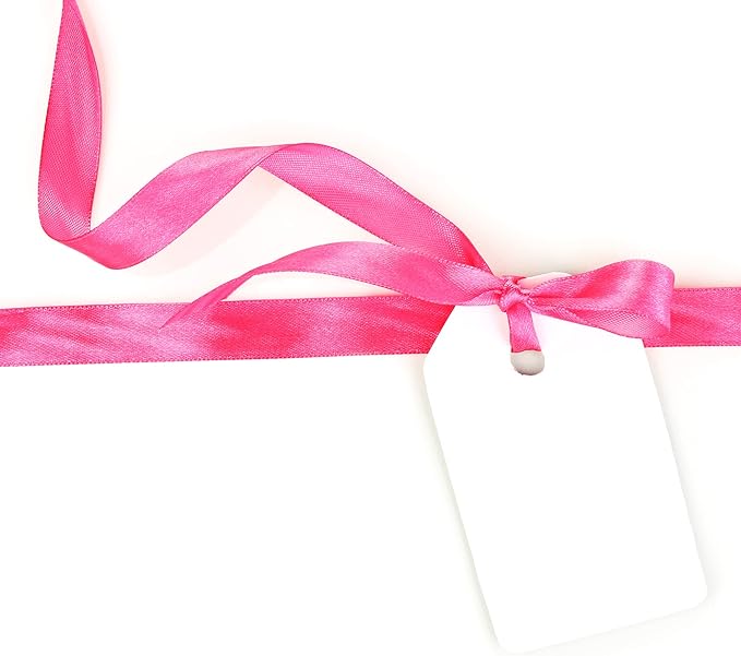 LIUYAXI Hot Pink Double Faced Satin Ribbon, 1/8" X Continuous 100 Yards, Thin Ribbons Perfect for Gift Wrapping Wedding Invitation Card Hair Bows Tag Floral Arrangement DIY Craft