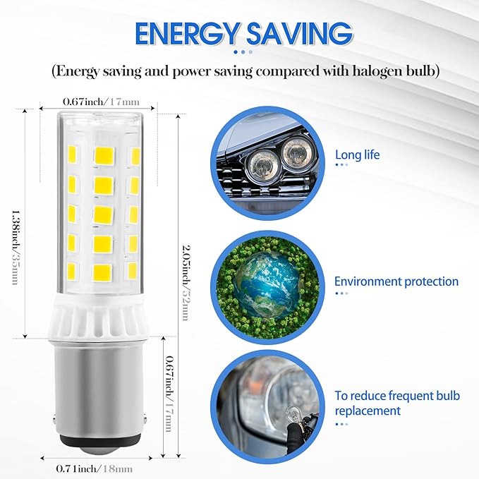 Sewing Machine Light Bulb LED – No Flicker 4W 40W Equivalent– Push-in Bayonet Type Standard Push-in Turn & with a 9/16" Base 110volt-130volt - 1Pcs, Warm White