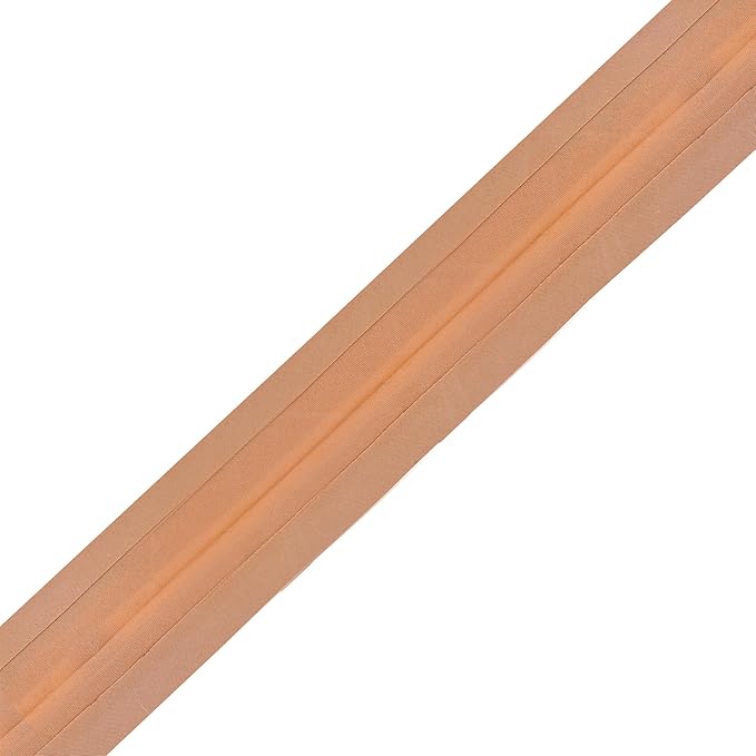 Mandala Crafts 55 Yards 5/8 Inch Tan Double Fold Bias Tape for Sewing - Bias Binding Tape for Quilting Binding, Hemming, Seam, and Fabric Piping