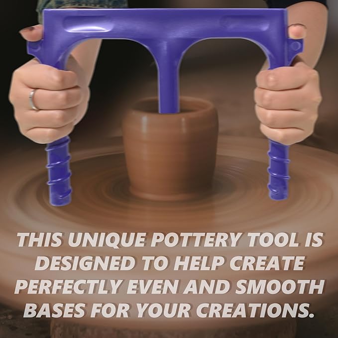 UPTTHOW Plastic Pottery Ball Opener Tool for Ceramics, Ergonomic Pottery Base Bottom Guide for Perfect Artisan Creations