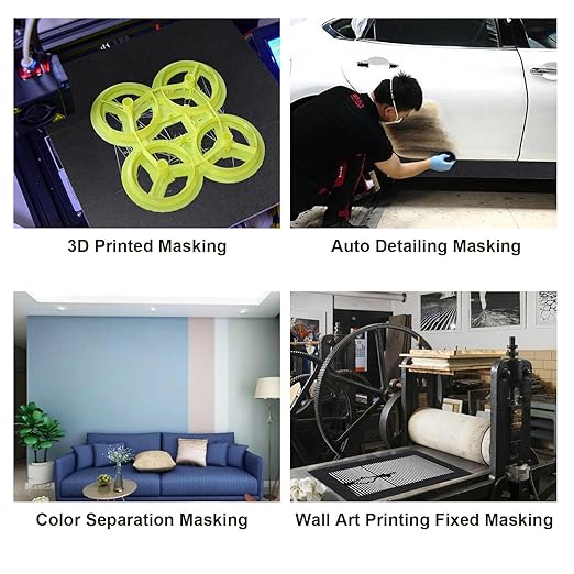 BOMEI PACK Wide Painters Tape 3 Inch,Wide Black Masking Tape, 55 yds Length, Multi-Surface Adhesive Painting Tape 21-Day Clean Removal for Painting, DIY, Arts, Crafts, Labeling
