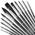 Watercolor Paint Brush Set,12Pcs Professional Paint Brushes for Acrylic Painting,Soft Synthetic Fine Hair Oil Paint Brushes,Flat,Round, Cat's Tongue,Liner for Detail Painting and Art Painting