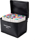 Dabo&Shobo 80 Colors Alcohol Markers, Dawing Marker, Dual Tip, Fine & Chisel Coloring Marker For Adult Coloring And Sketching