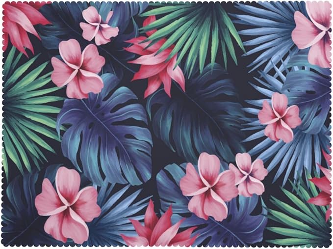 Tropical Rectangle Tablecloth Palm Leaf Summer Hawaiian Themed Leaves Table Cloth Dining Table Cover for Home Kitchen Restaurant Party Buffet Picnic 54 x 72 Inch