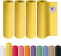12" x 1200" (100 feet) Yellow Kraft Paper Roll, Pack of 4 - USA-Made Quality Craft Paper for Gift Wrapping, Kids Arts & Crafts, School Projects - 100% Recycled Natural, 50lb Thickness by IDL Packaging