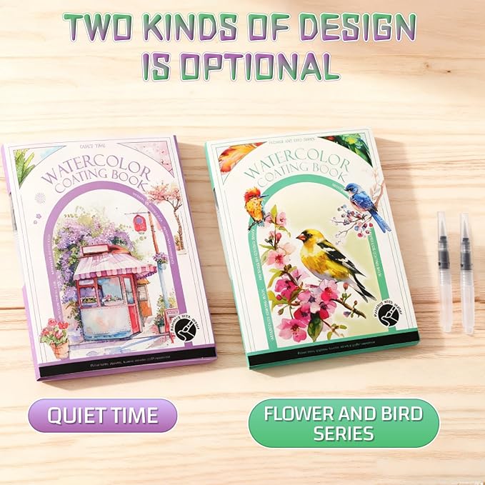 2026 New Creative Stress Relief Kit Watercolor Workbook, DIY 3-Fold Watercolor Painting Pad for Beginners & Enthusiasts, All-in-One Travel Art Kit (B Set)