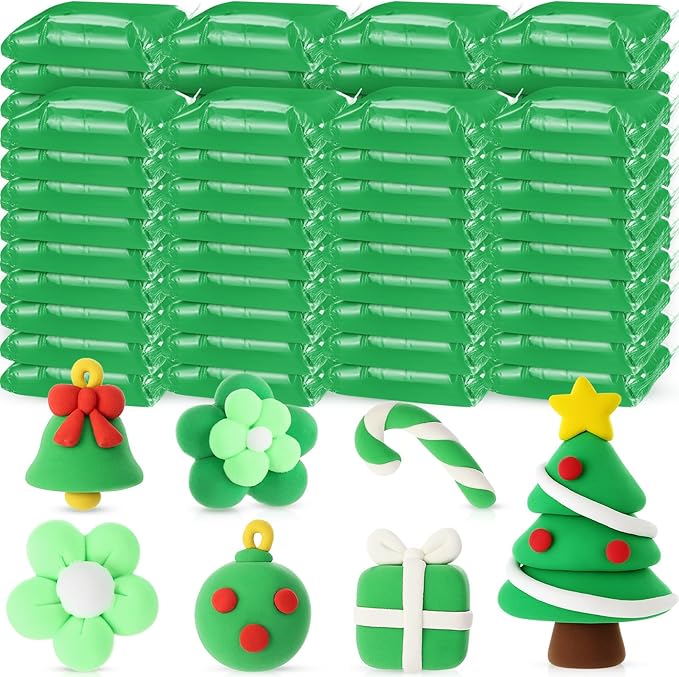 72 Pcs 38oz Air Dry Clay Bulk Modeling Magic Ultra Lightweight Foam Modeling Clay for Kids Adults DIY Gifts Party Arts Crafts and School Project Supplies(Emerald Green)