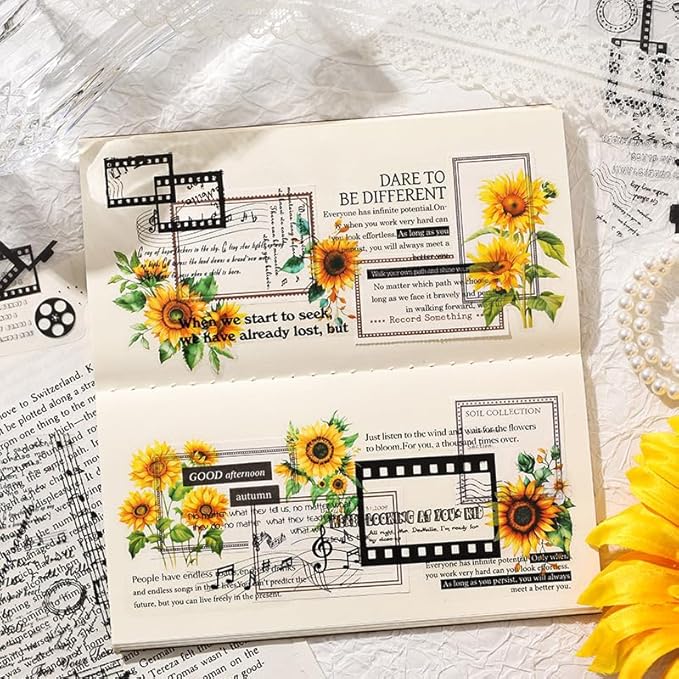 Alideco 120pcs Scrapbook Stickers Vintage English Text Scrapbooking Junk Journal Crafts Embelishment Decoration Stickers (jiuyingyumeng)