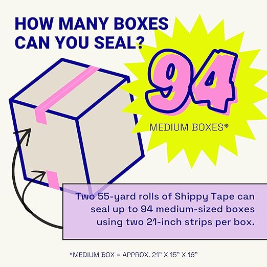 2 Rolls + Dispenser Decorative Packing Tape for Small Business, Cute Designer Packaging and Shipping Supplies - Hello! I'm Here, Green, 1.88" x 110 Yards (330 feet), Two 55 Yard Rolls