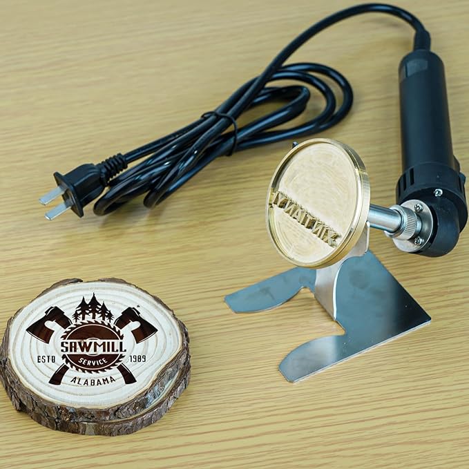 Custom Electric Branding Iron for Wood, Temperature-Controlled Electric Branding Iron, Custom Woodworking Burning Stamp, Handcraft & Wedding Gifts, Woodwork Tool, Adjustable Temperature iron
