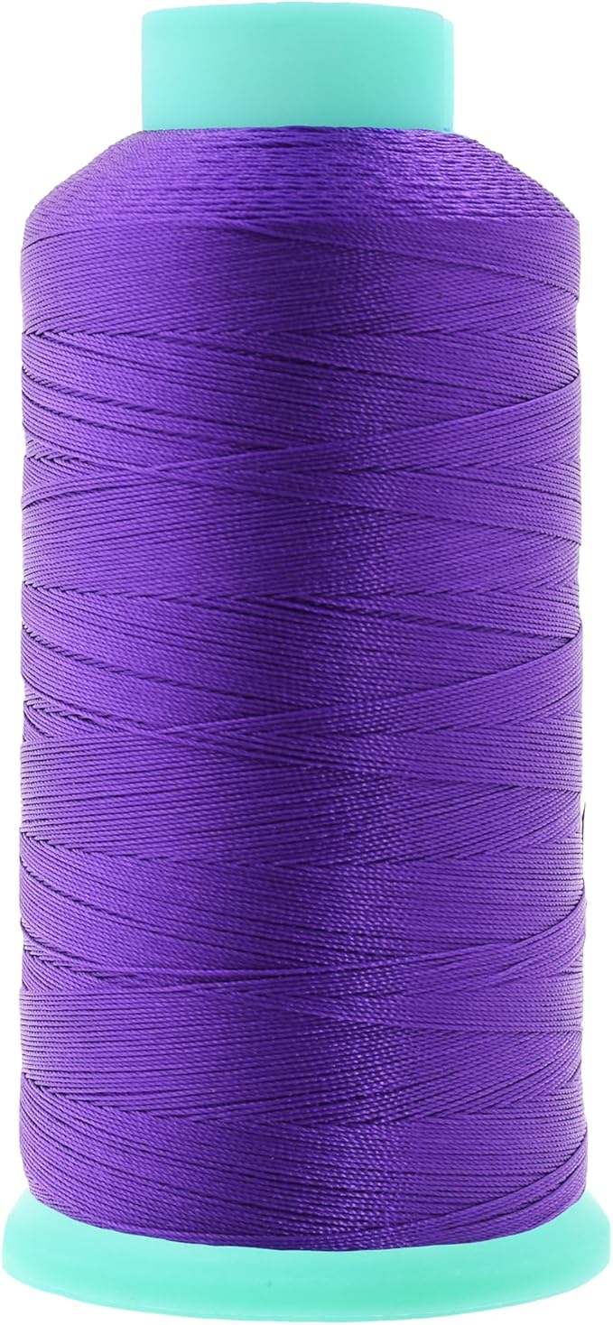 Mandala Crafts Size 92 280D T90 Bonded Nylon Thread - Violet 1100 YDs Tex 90 Heavy Duty Sewing Threads for Leather, Jeans, Weaving, Outdoor Marine Upholstery