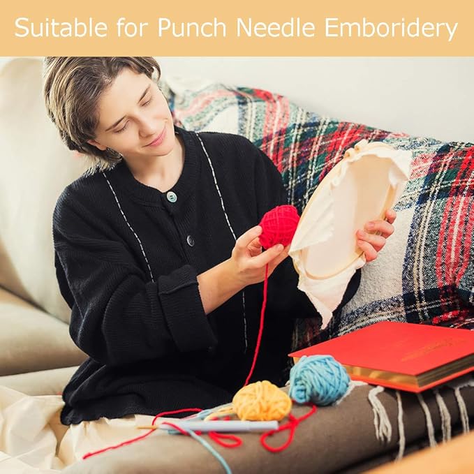 Pllieay 2PCS 26.4 x 19.3 Inch Tufting Cloth Needlework Fabric Punch Needle Cloth Fabric for Punch Needle Embroidery Rug-Punch & Pinch Needle