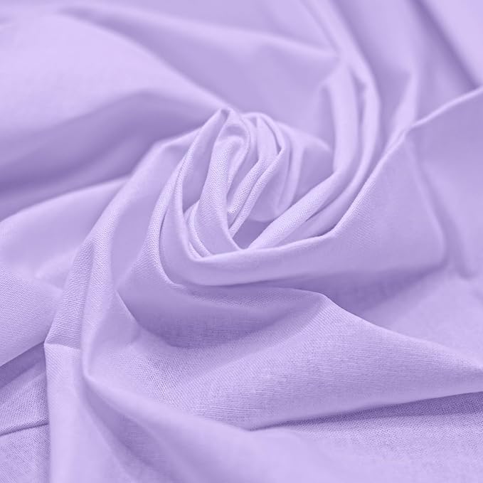 18 * 21inch Cotton Fabric Premium, Solid Precut Fabric Pure Quilting Fat Quarter Bundles Patchwork for Sewing DIY Craft (Purple, 4PCS)