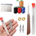 Stainless Steel Needles for Hand Sewing, 36Pcs Big Eye Steel Sewing Needles Kit, Portable DIY Hand Made Craft Set - Long & Thin Handmade Quilting Kit (36 Pcs)