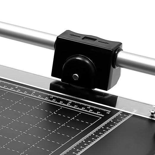 24" Rolling Cutter Precision Rotary Paper Trimmer,Professional Rotary Paper Trimmer with Grids 0-60°Cutting Angle,Manual Heavy Paper Cutter Cutting Machine for Photo,Film,Art Jam,Office