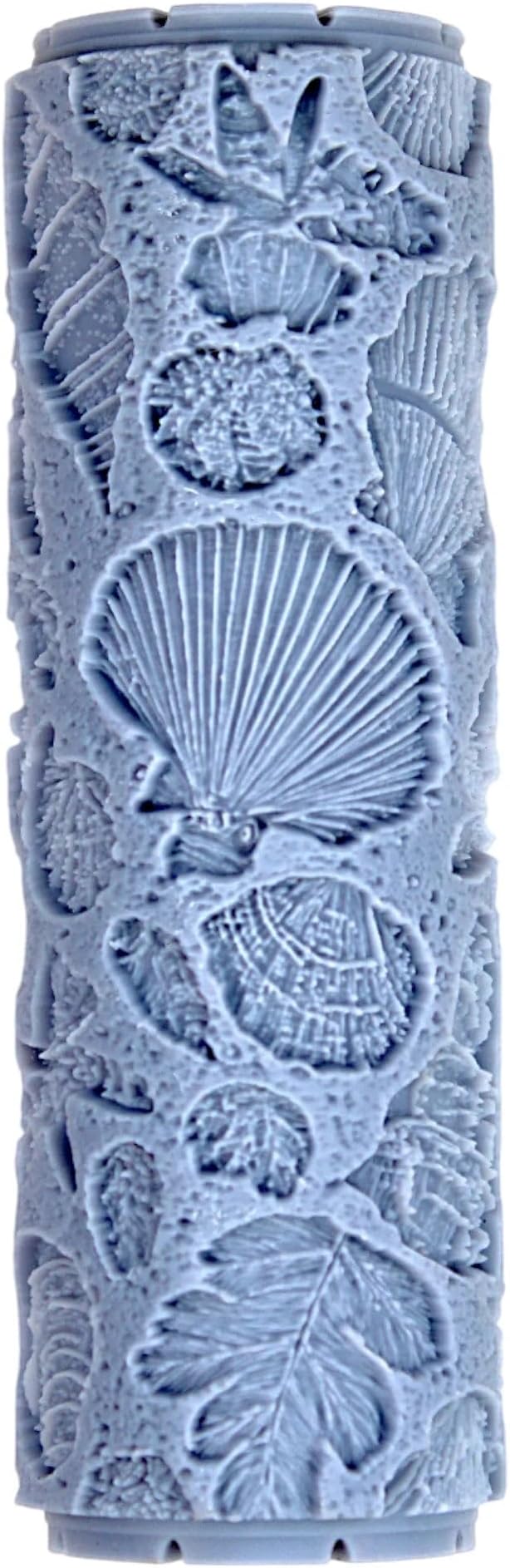 Tidal Shell Archive Clay Texture Roller (4") - Seamless Ocean Set #01 - Embossing Pattern Roller for Polymer & Ceramic Clay, Pottery & Crafts