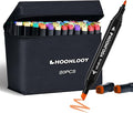 80 Colors Upgraded Alcohol Marker Set, Brush Chisel Double Head Art Marker for Artists Adult Coloring, Sketching, Painting, Comes w/ 1 Case