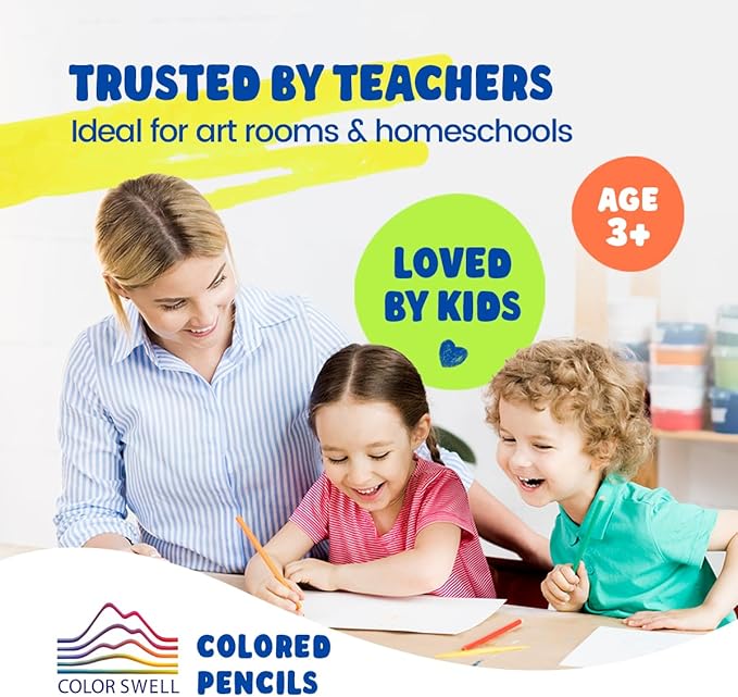 Color Swell Bulk Colored Pencils – 30 Sets, 360 Pre-Sharpened Assorted Vibrant Colors – Ideal for Kids, Teachers, and Classroom Supplies